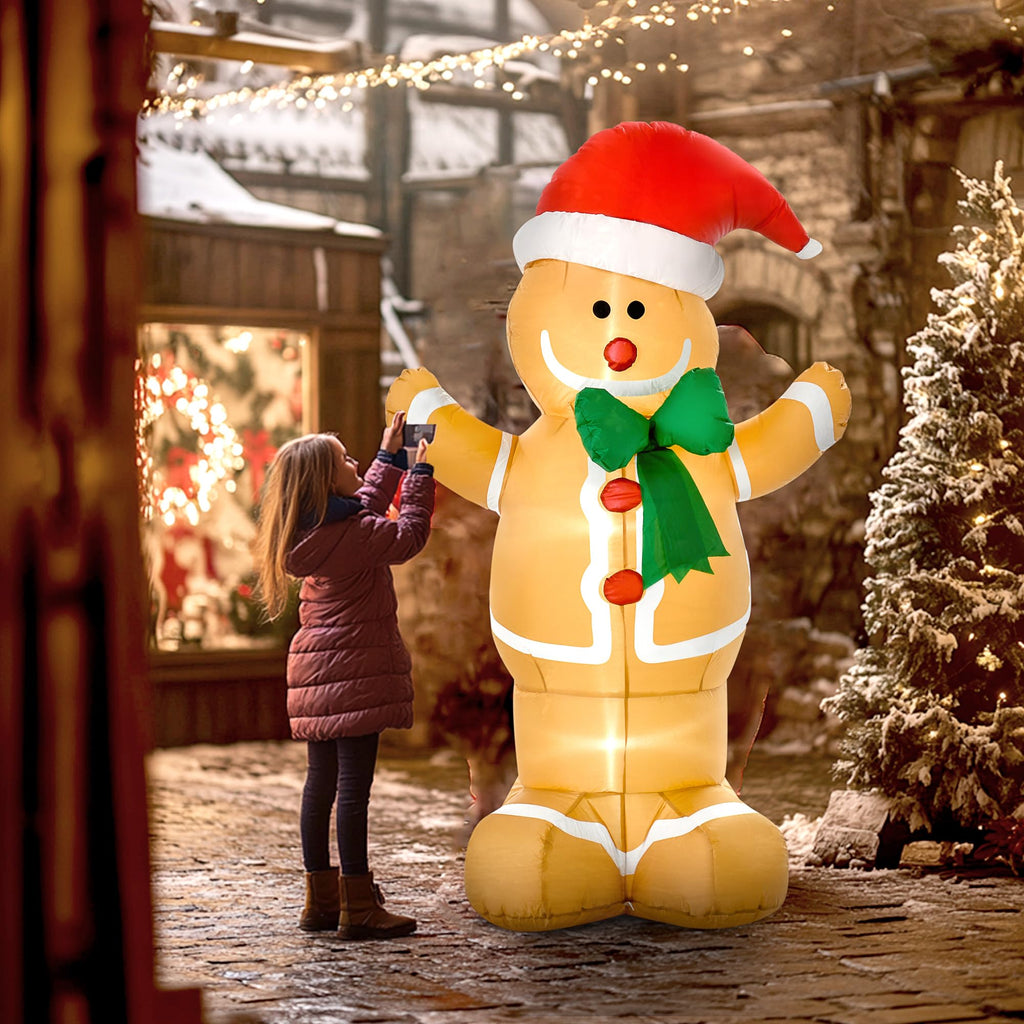 6ft Christmas Inflatable Gingerbread Man Outdoor Yard Decoration