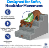 AKC 4-Step Pet Stairs - Durable, Non-Slip Steps for Small Dogs and Cats, Washable Cover, Simple No-Tool Assembly