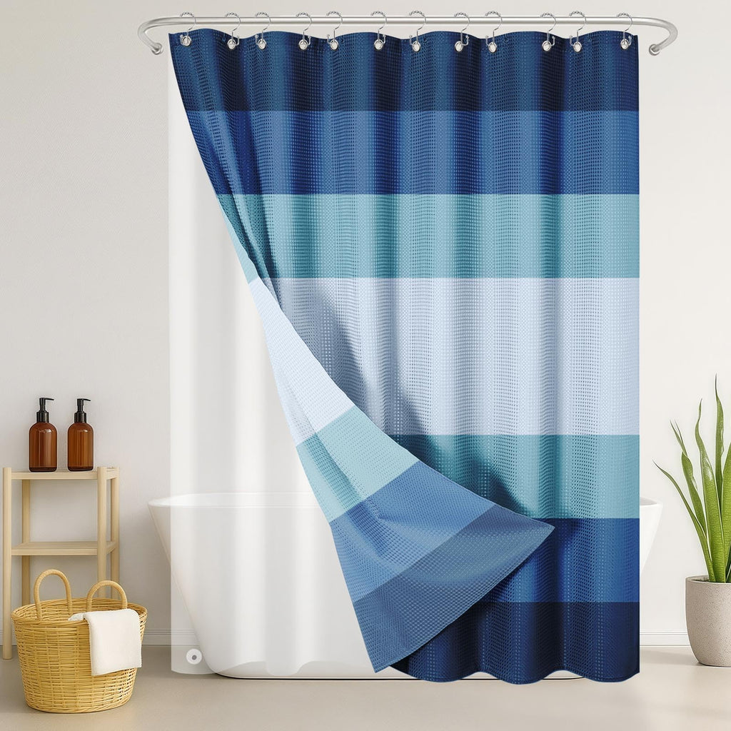 3 in 1 and Liner, 72 x 72 inch, Navy Stripe