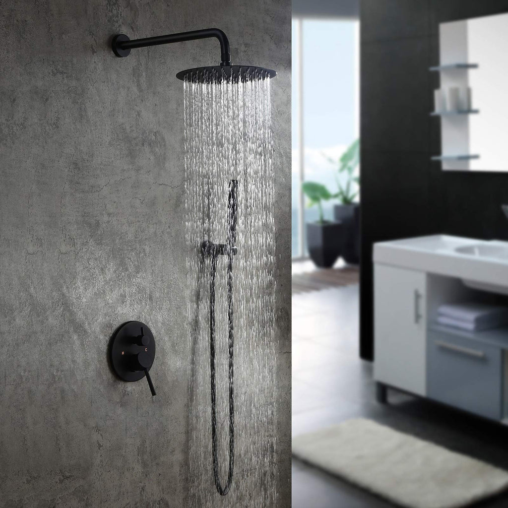 Rain Shower Head, High Pressure High Flow All Metal Rainfall Shower Head, Ultra-Thin Design-Pressure Boosting