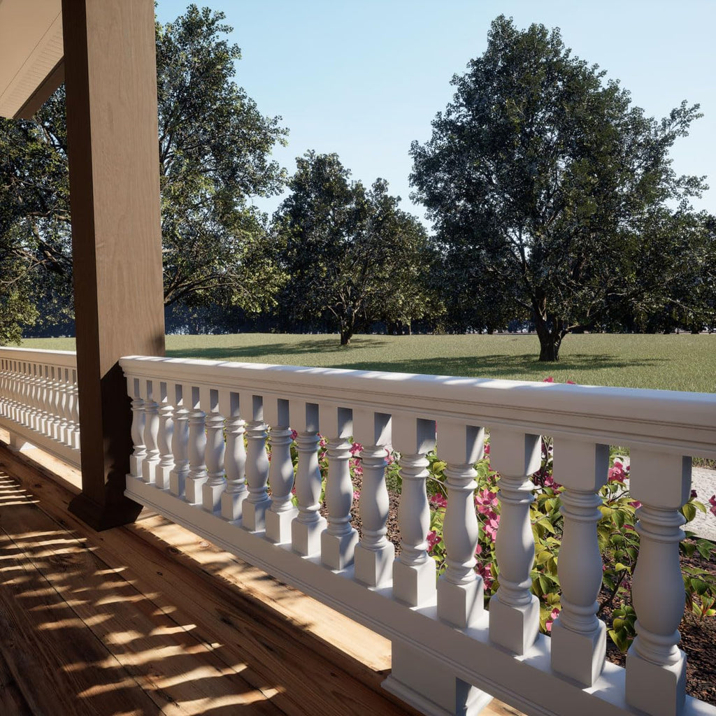 Endurathane 500 Series Amy Baluster: 2 1/2"W x 15"H (5 3/4" On Center Spacing for 4" Sphere Code), Factory Primed