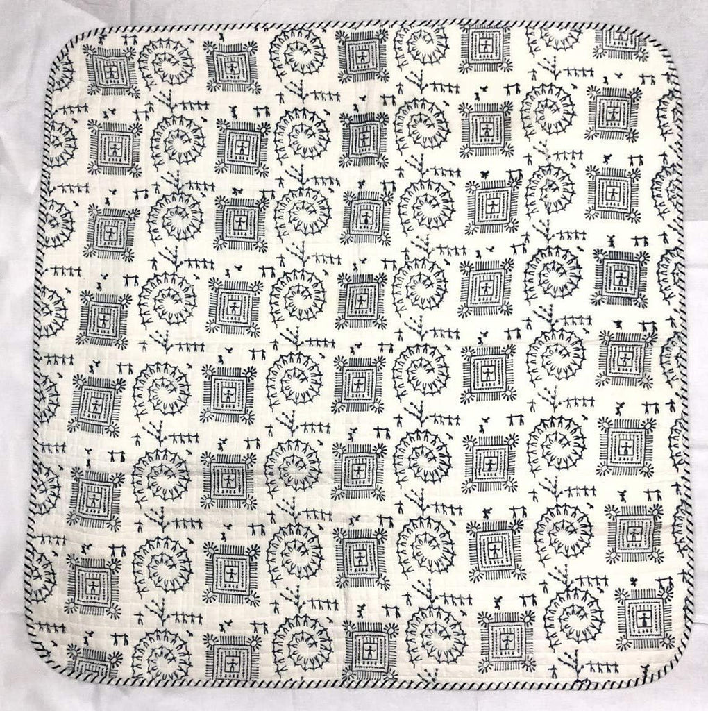 Star Ethnic Authentic Soft Quilt Hand Block Print Baby Blanket 100% Cotton Reversible Quilted Wrap Quilt Toddler
