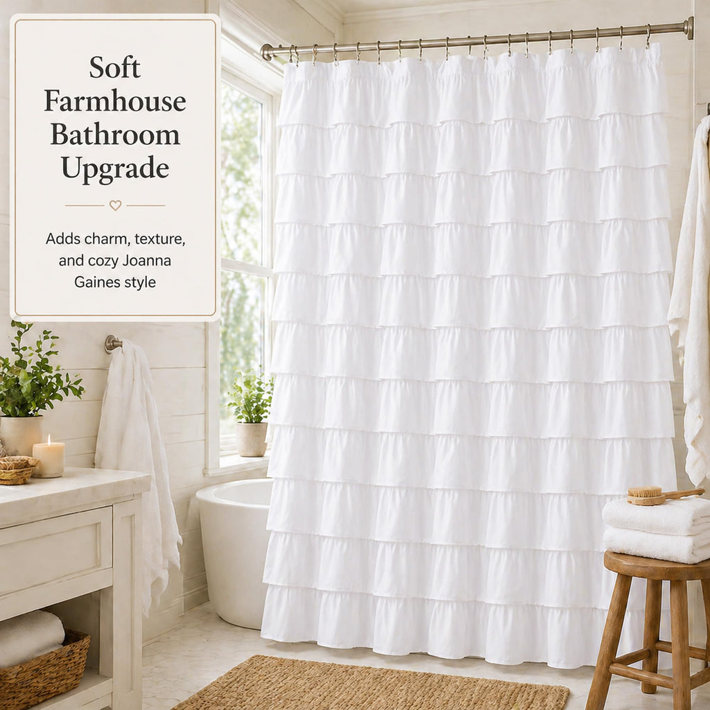 White Ruffle, 72X84, Layered Ruffles Texture