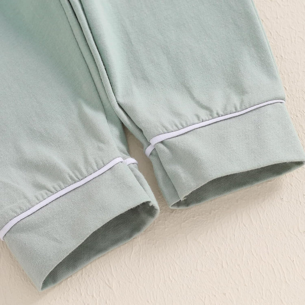 Baby Button Down Pajamas Set Shirt and Pants Toddler Cotton Pjs