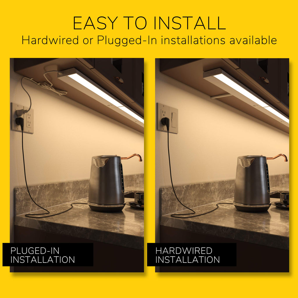 Linkable 3CCT LED Under Cabinet Light, Hardwired/Plug