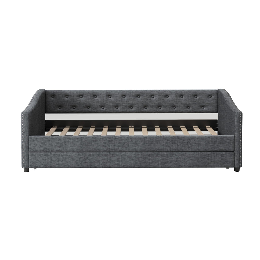 Twin Size Upholstered Daybed with Trundle