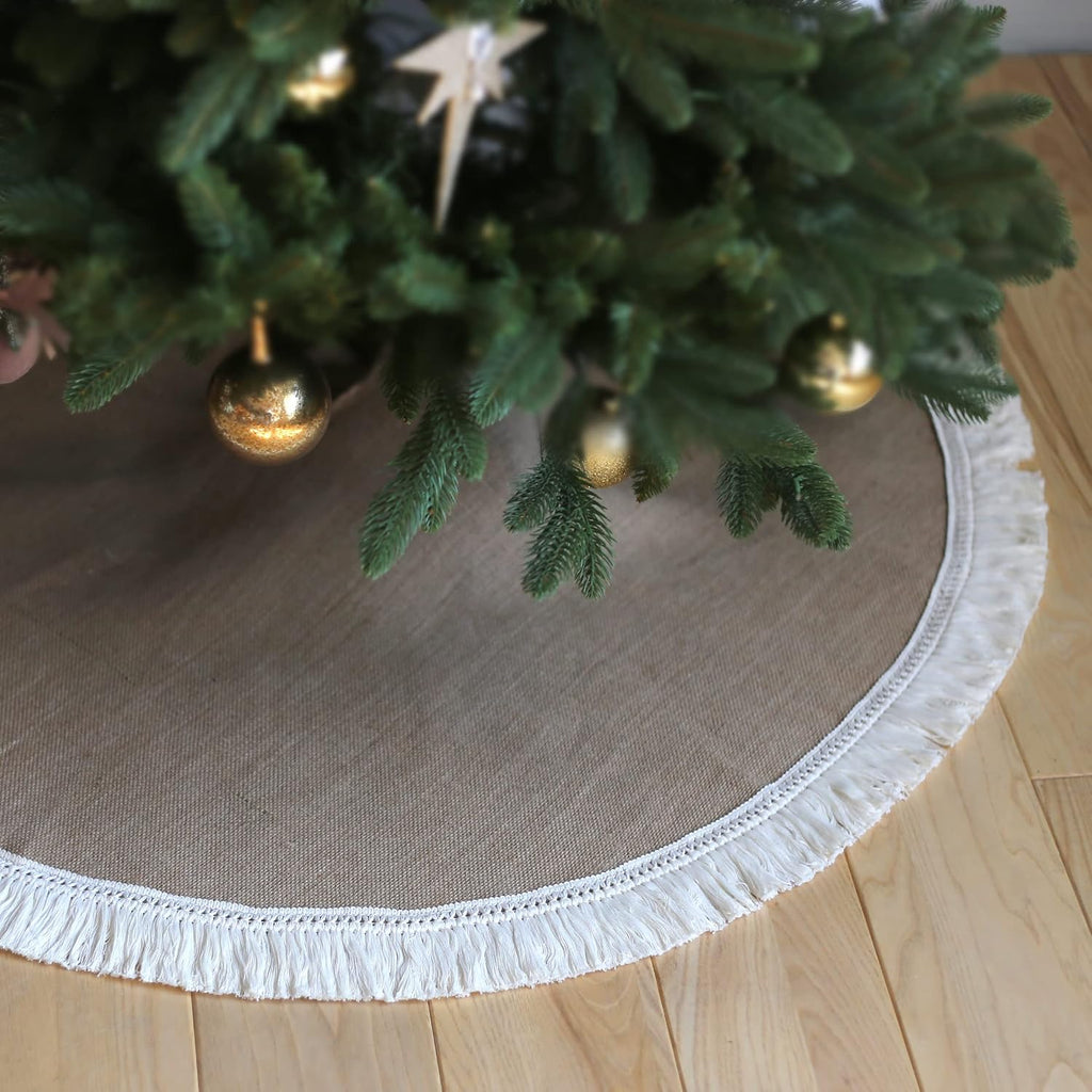Christmas Tree Skirt 36', Burlap Tree Decorations, Tree Collar BOH Decor
