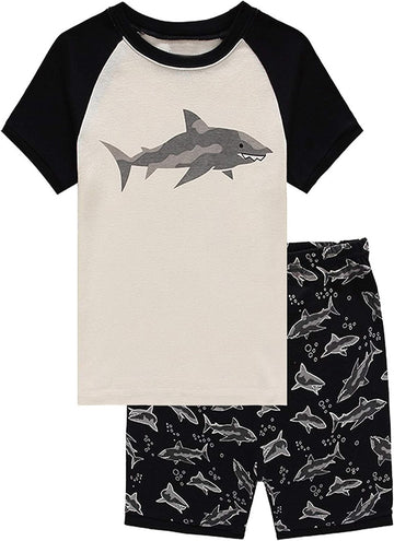Boys Summer Pajamas Sets Short 100% Cotton Pjs