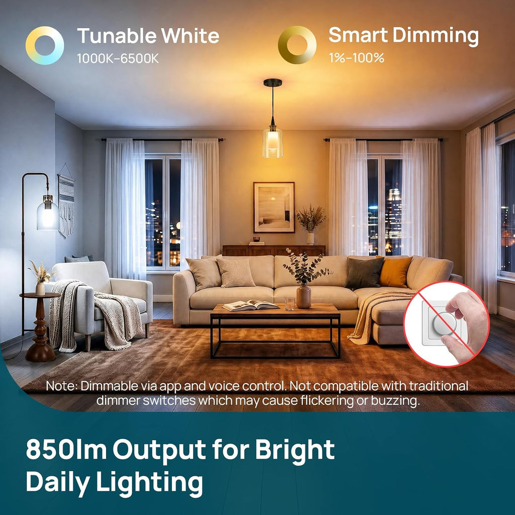 Smart Light Stick, Color and White Smart Light Bulb, 850lm+Matter Smart Light Bulb