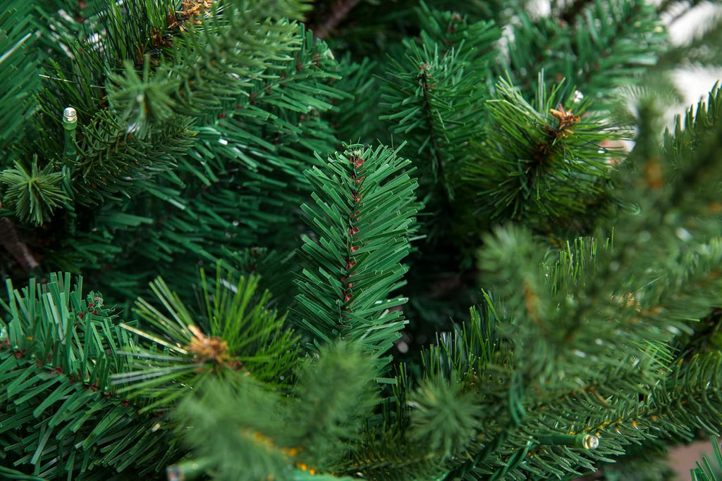 9 Foot European Balsam Fir Artificial Christmas Tree Pre-lit with Dual LED Lights (9ft Pre-lit)