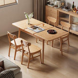 Solid Wood Extendable Dining Table for 4-8 People with Seamless Extension from 47.2 to 63 Inches, Easy Assembly