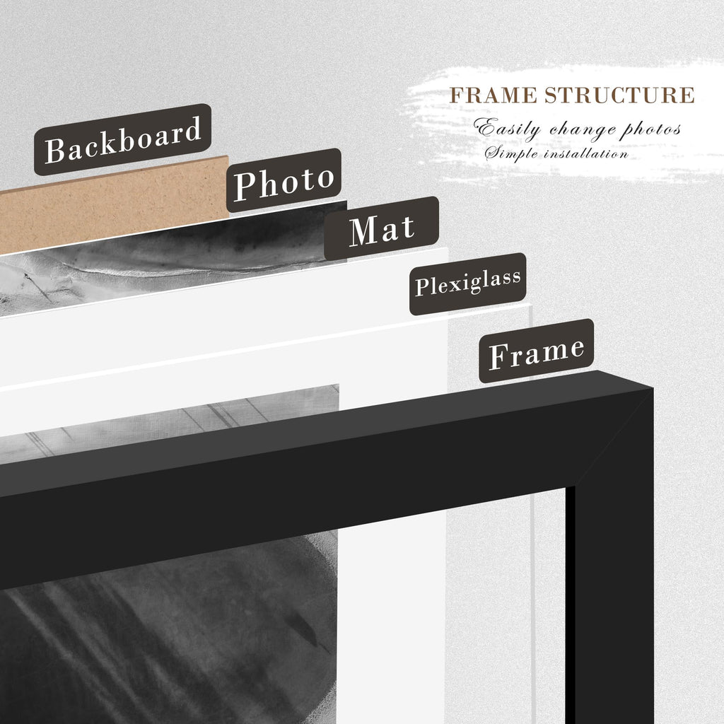 18x24 Picture Frame Set of 2, for Wall Mounting Display, Black