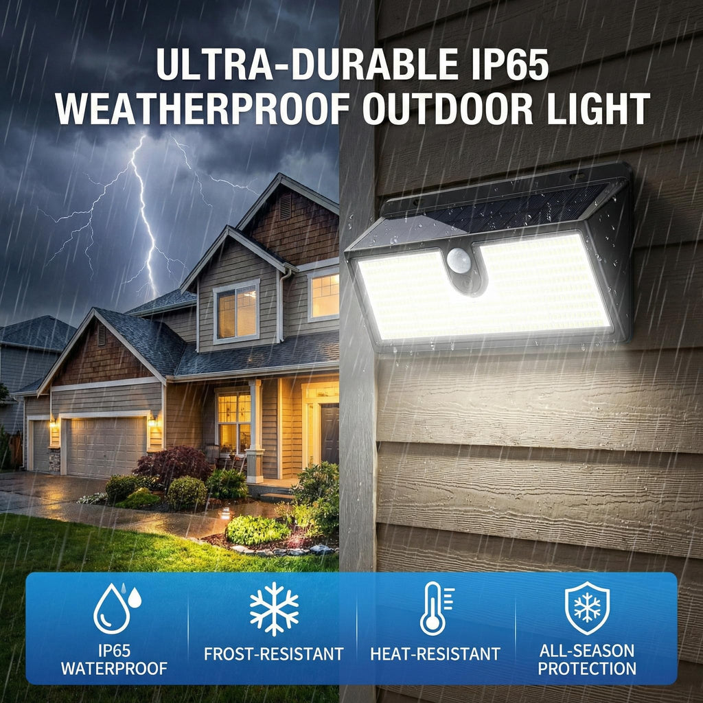 Solar Lights Outdoor, 452 LED Ultra Bright Solar Motion Lights Outdoor, IP65 Waterproof Motion Sensor Outdoor