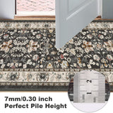 Washable Runner Rug, 2x10 Non-Slip Vintage Farmhouse Hallway Runner Rug with Rubber Backing, Boho So
