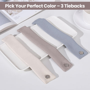 Magnetic Curtain Tiebacks 2 Pack, Perfect for Thin, Short Drapes, Not for Heavy or Long Fabrics, Holdbacks, Pull