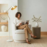 Swoop LED Floor Lampwith Adjustable Head, Modern Floor Reading Lamp for Over Chair, Living Rooms & Offices