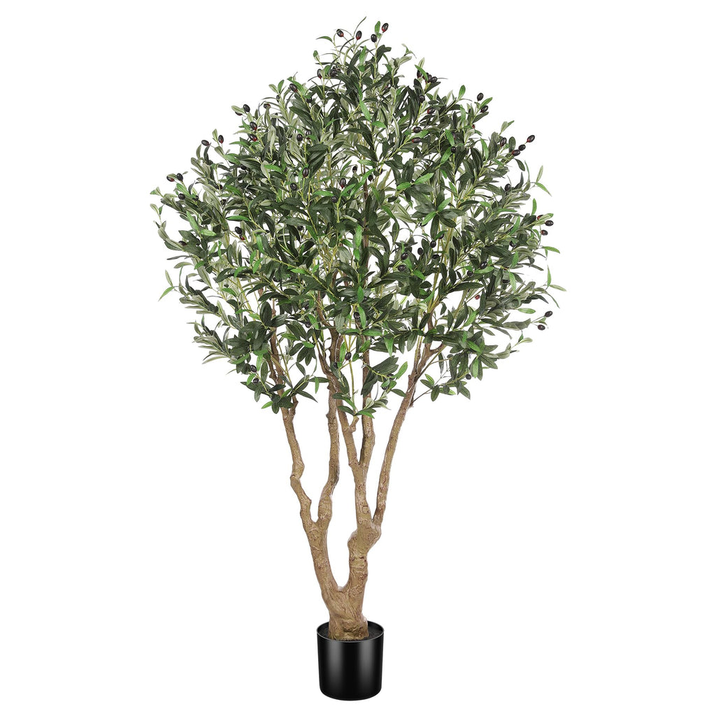 Faux Olive Tree 6ft with Large Olive Branches and Realistic Fruits