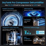 5,600 Sq.Ft Most Efficient Energy Star 2024 Dehumidifier with Pump