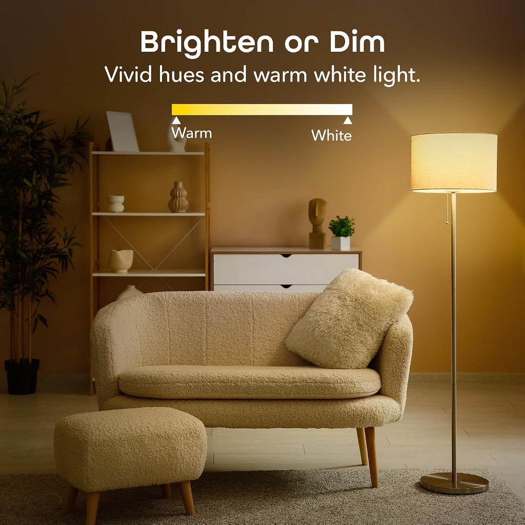 Smart LED Light Bulb A19 Wi-Fi Dimmable Soft White 800 Lumens, 3-Pack