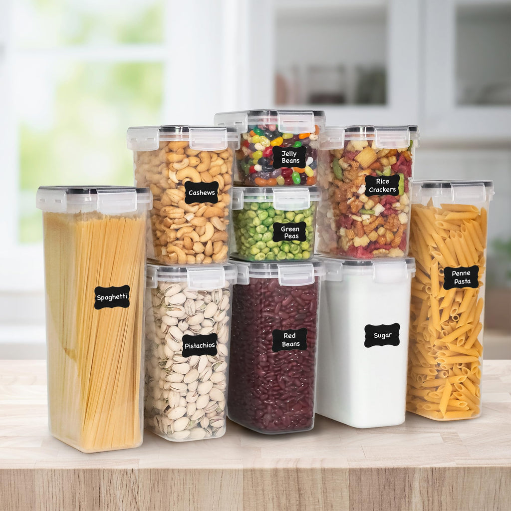 Kitchen Storage Containers with Lids, 48 PCS Airtight Food Storage Containers, Plastic Kitchen Containers, Pantry