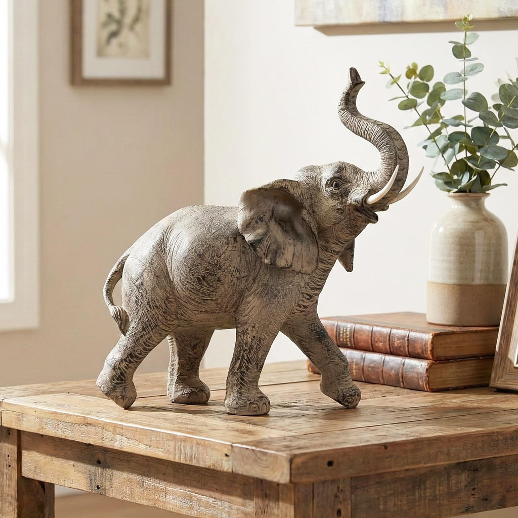 Elephant Decor Statue Gifts For Women, Large 13"