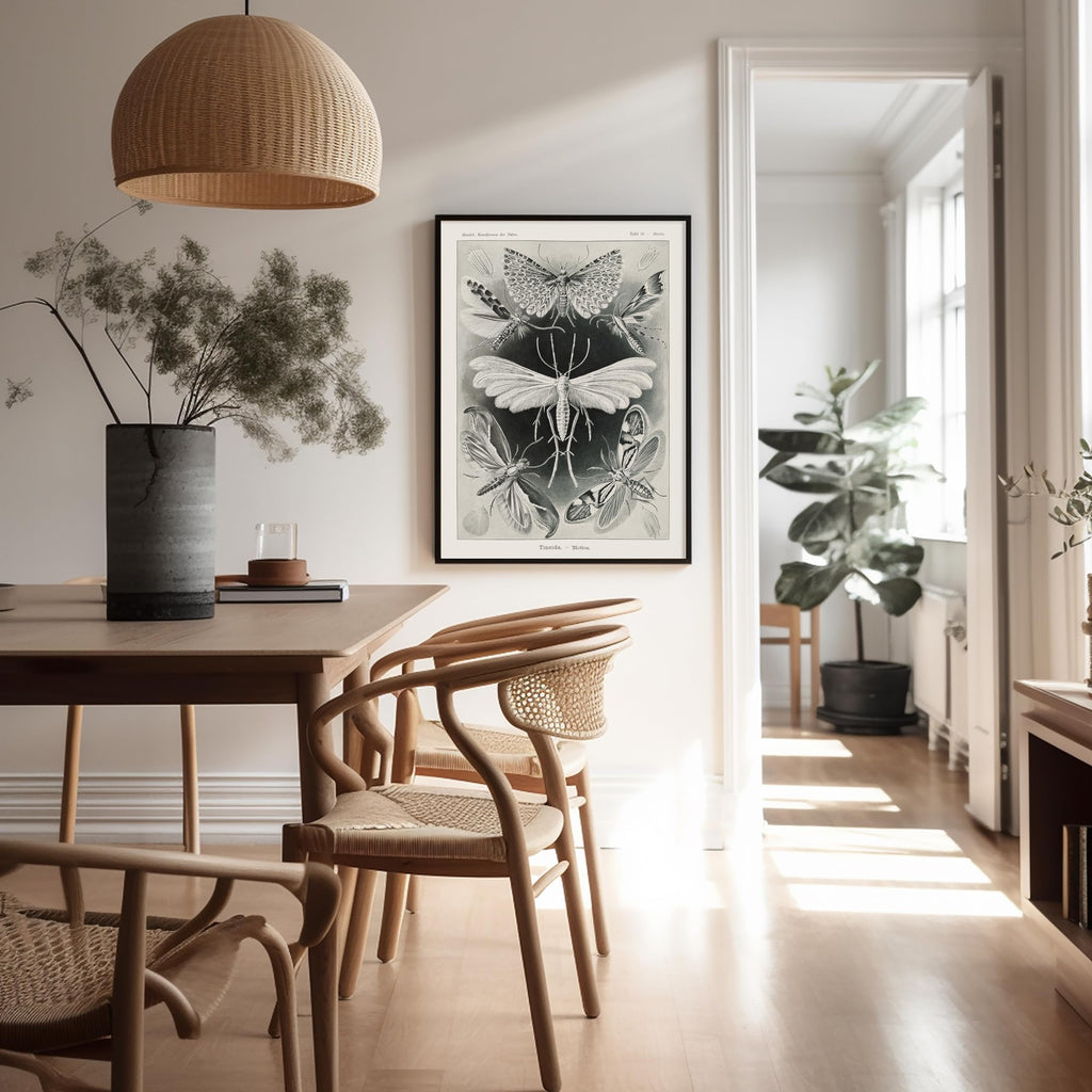 Master Tineida Moth Print - Ernst Haeckel Poster - Insect Biodiversity Art - Wildlife Wall Design - Gift for Men &