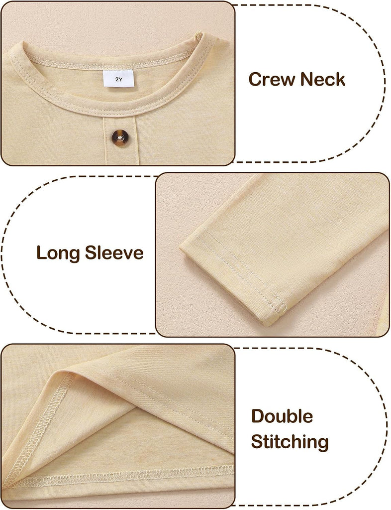 Toddler Boy Clothes Boys Long Sleeve Shirts Henley T Shirts
