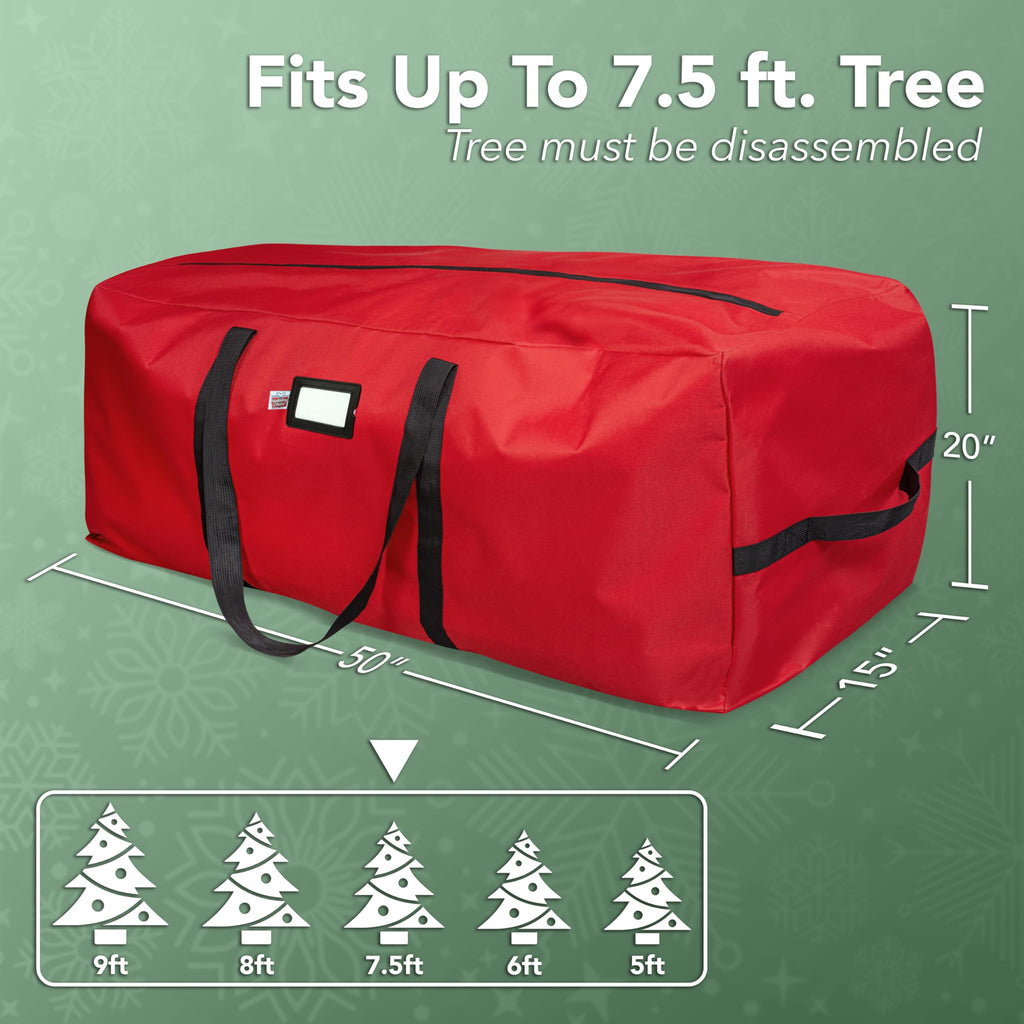 Cheer Christmas Tree Storage Bag Waterproof 7.5ft Red