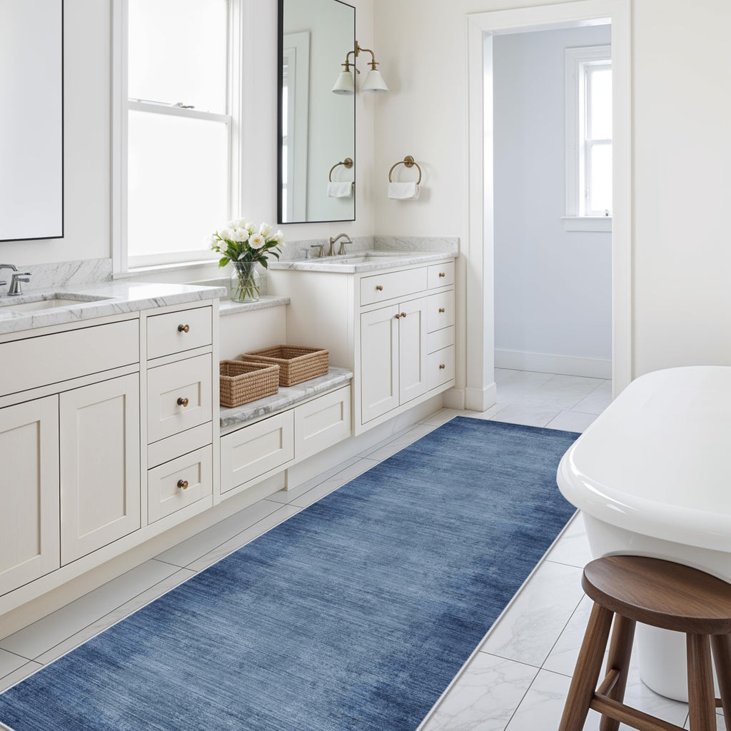 Washable Hallway Runner Rug - Non-Slip Modern Abstract Neutral Low-Pile Stain-Resistant Carpet Runner Entryway