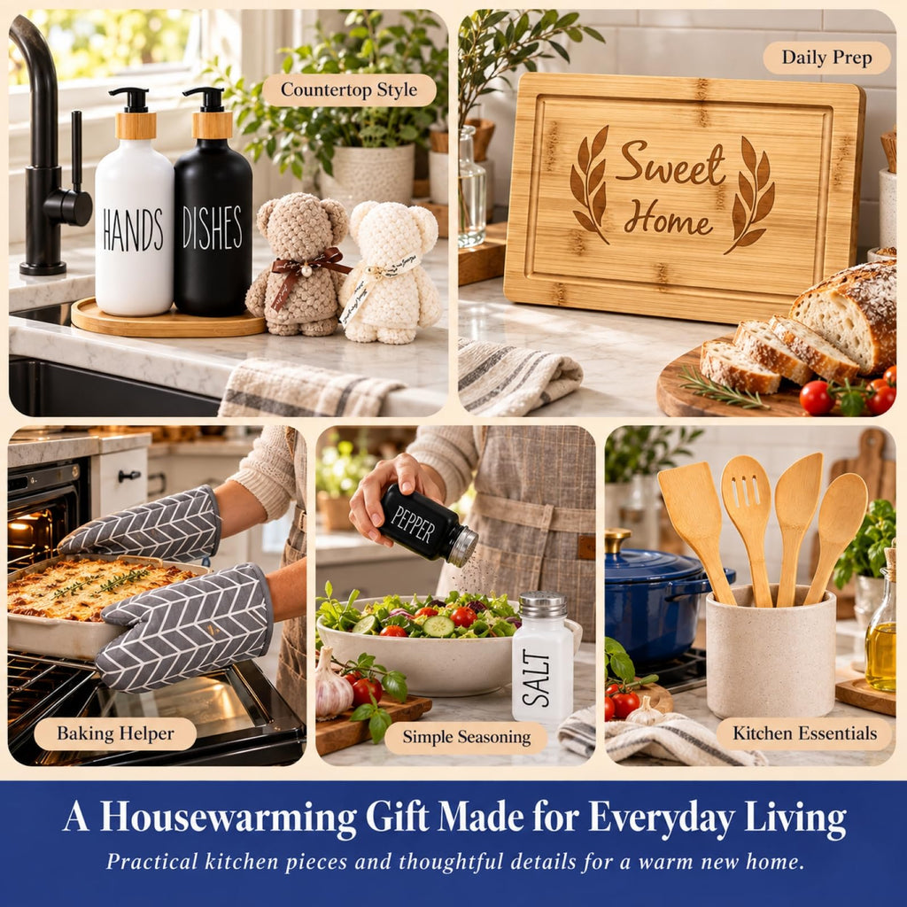 Warming gifts new home basket, New Home Gift Basket (21-Piece) - Thoughtful Housewarming Gift for Families & Couples