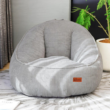 Bean Bag Chair, Cozy Fluffy Beanbag Chairs with Filler for Teens and Kids, Floor Lazy Sofa Gaming & Reading (S-Light