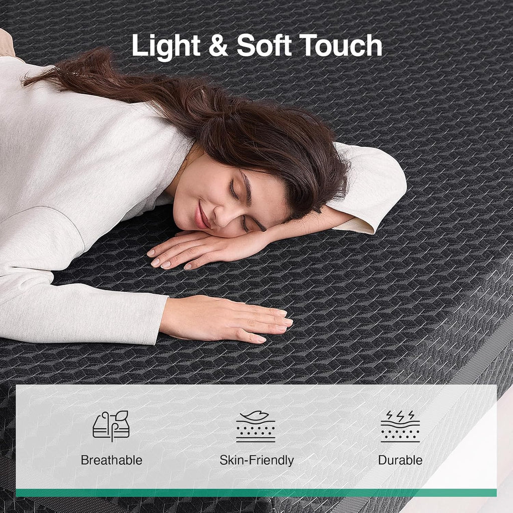 Queen Gel Memory Foam Mattress 12 Inch for Spinal Alignment | 12 Inch Queen Mattress for Responsive Support &