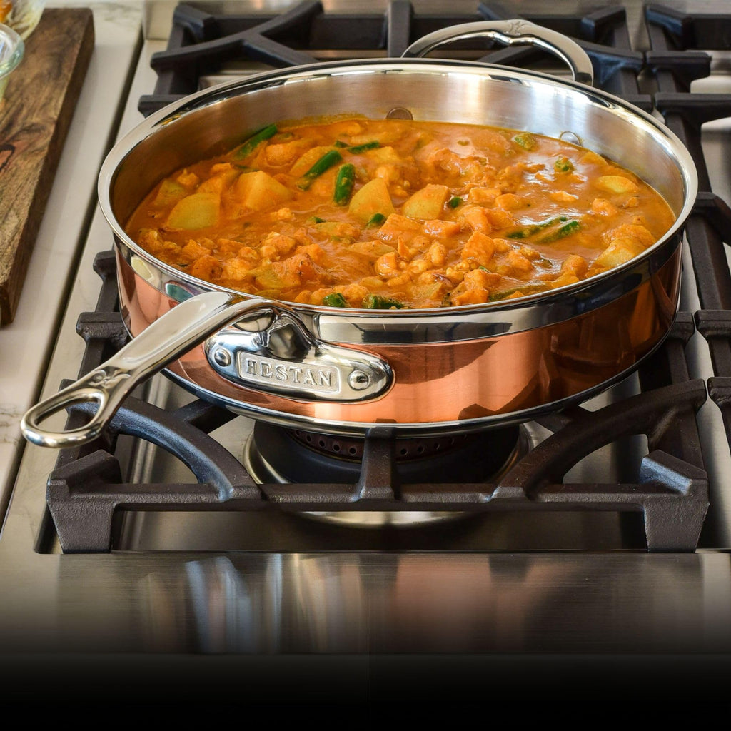 CopperBond Collection - 100% Pure Copper 10-Piece Ultimate Cookware Set, Induction Cooktop Compatible
