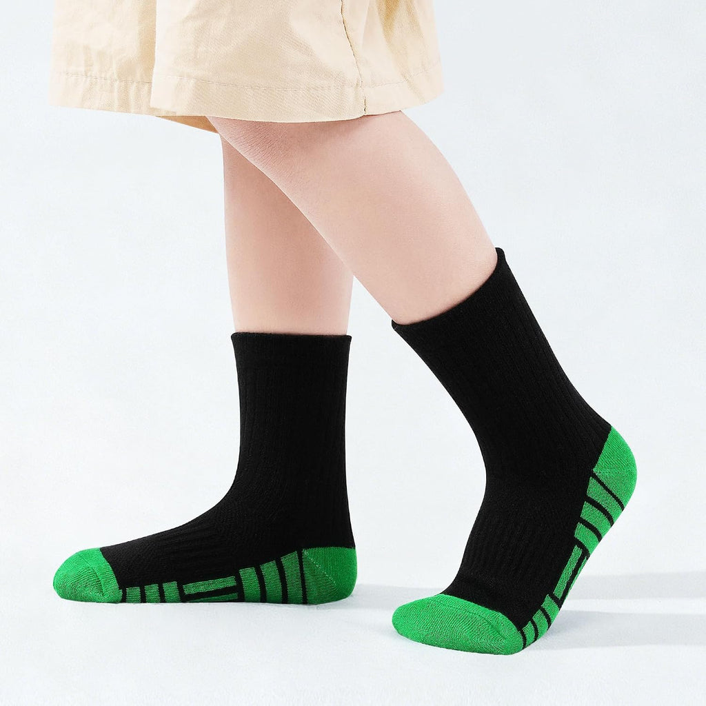 12 Pairs Kids Socks Boys Crew Athletic Cotton Socks
