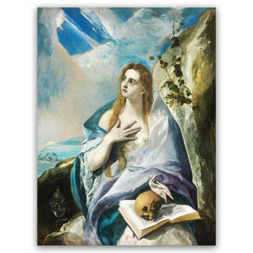 El Greco The Confessions of Mary Magdalene Poster - Renaissance Wall Art Print Religious Decor Bedroom Living Room