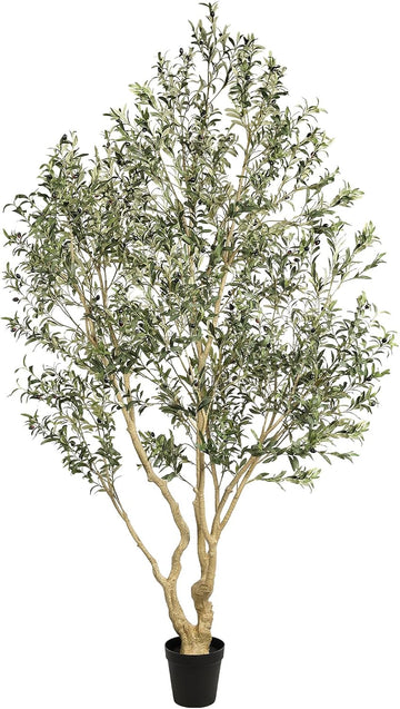 Large Artificial Olive Tree 9ft with Thick Trunk & Realistic Leaves