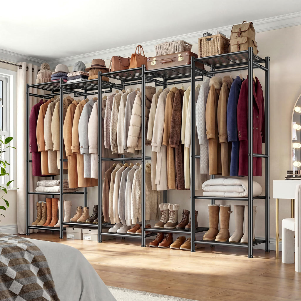 Freestanding Closet 1200LBS Heavy Duty Metal Closet System