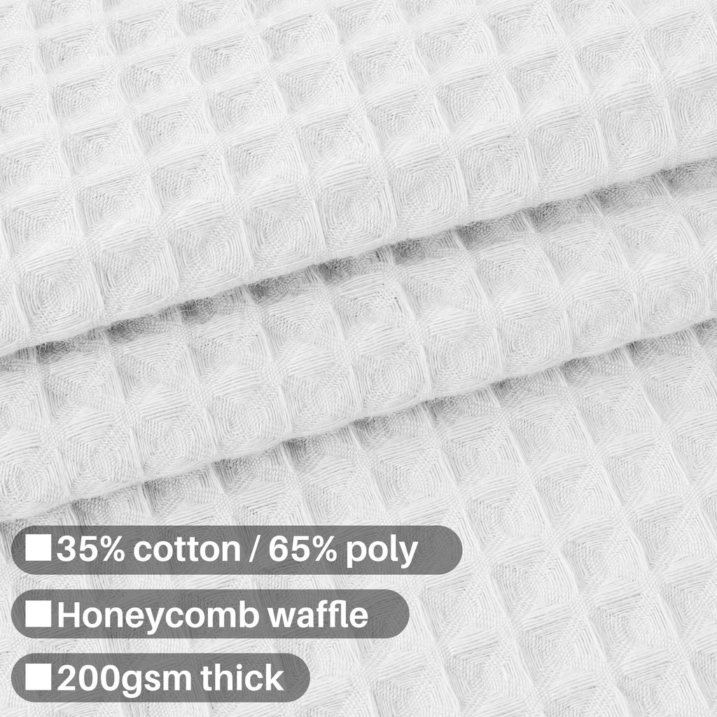 Waffle Weave Long Shower Curtain White, 72x78