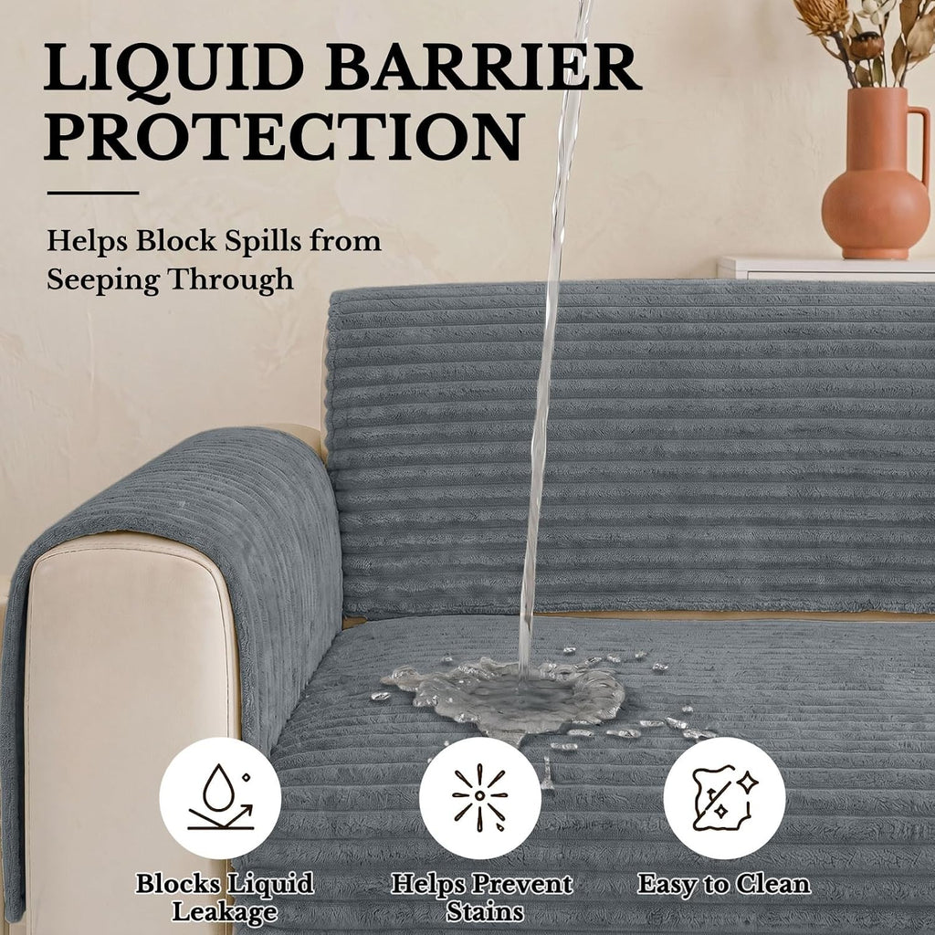 Waterproof Couch Cover for Dogs, Washable Non Slip Plush Protector