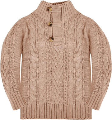 Toddler Girl Boys Knit Cable Turtleneck Sweater Baby Pullover Outwear Spring Fall Winter