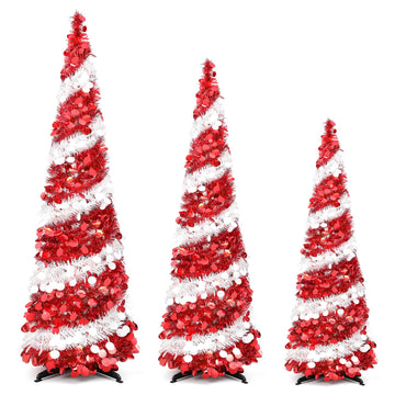 3 Pcs 3 4 5 ft Pop Up Collapsible Artificial