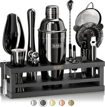 Mixology Bartender Kit Bar Set | 16-Piece Cocktail Shaker Set | Martini Barware Mixing Tools Bartending | Incl. 35 - Set of 16