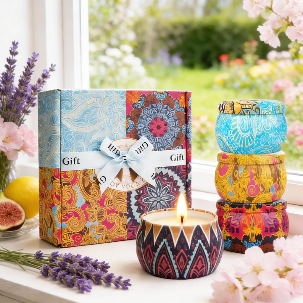 Scented Candles Gift Set for Women, 4 Pack