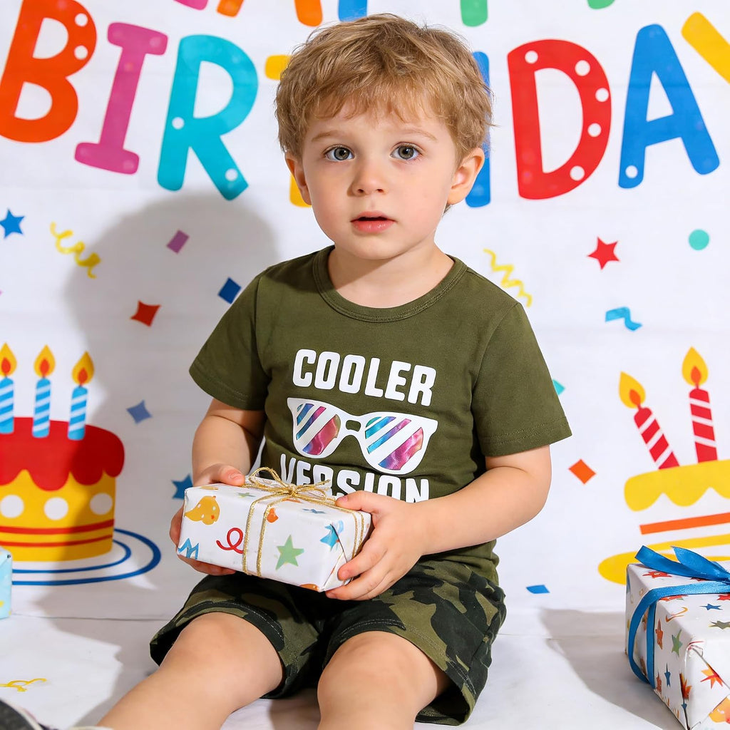Toddler Baby Boys Summer Outfits 2 Piece Short Sleeve Graphic T Shirt and Shorts Set