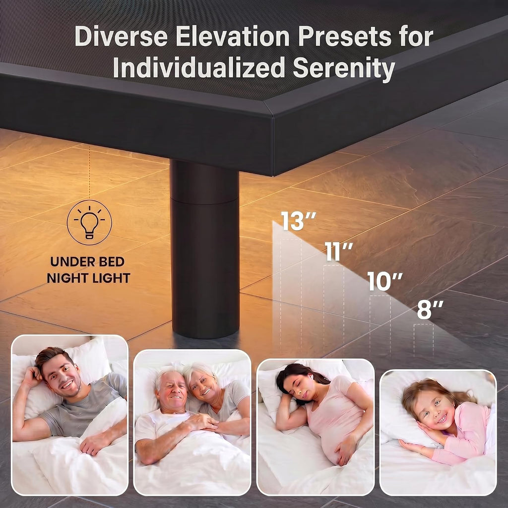 Adjustable Bed Frame Queen Electric Adjustable Bed Base with Remote&Zero Gravity Position Bed,Adjustable Base LED