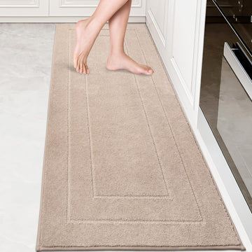 Kitchen Runner Rug, Kitchen Mat, 24" x 70", Beige