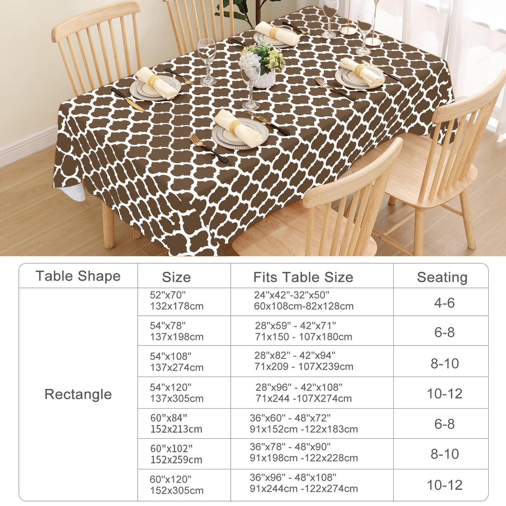 Thanksgiving Table Cloth, Flannel Backed Vinyl Tablecloth, 60"x84"