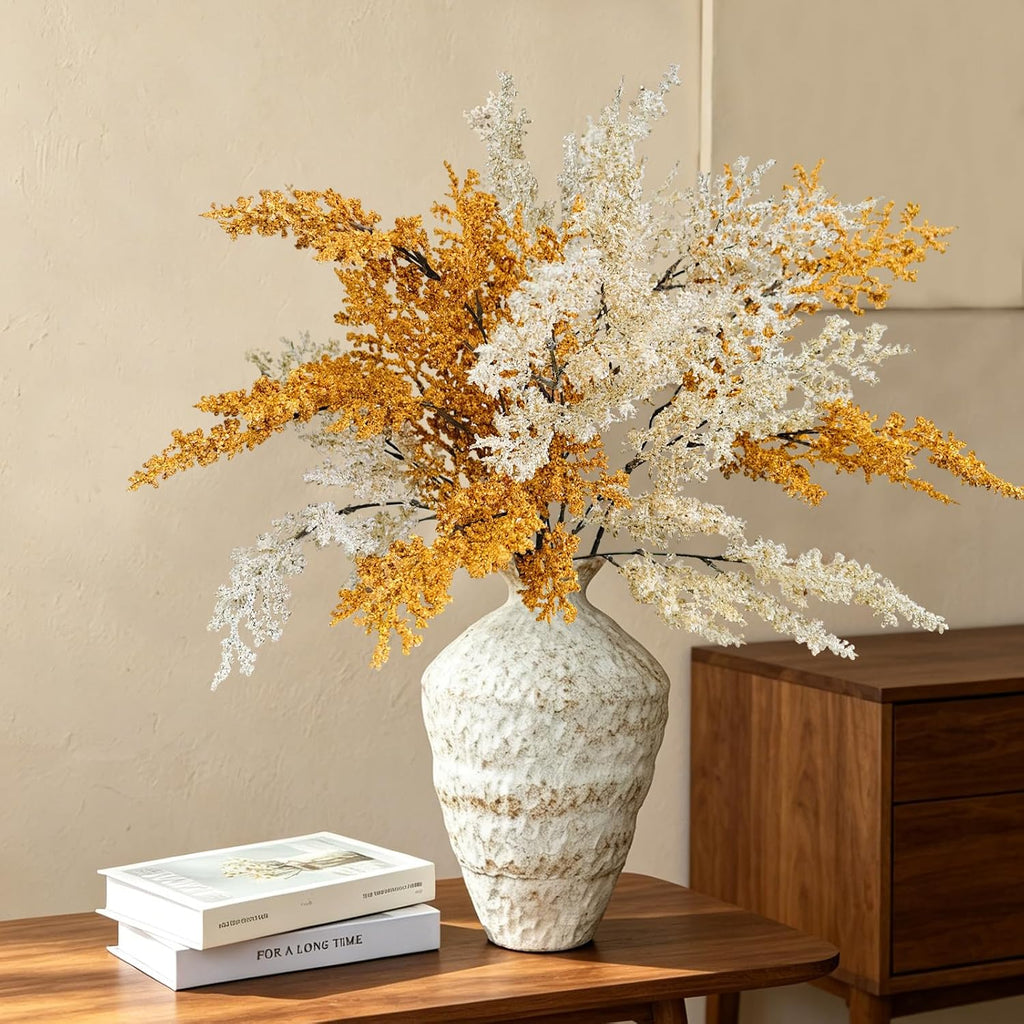 Fake Plants 30in Faux Branches for Vase Filler, Artificial Plants Fall Flowers with Long Stem Fall Decorations - Set of 4