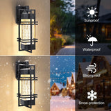 Dusk to Dawn Outdoor Front Porch Light Fixtures Wall Mount,2 Pack Sensor Exterior Lighting Fixtures for House