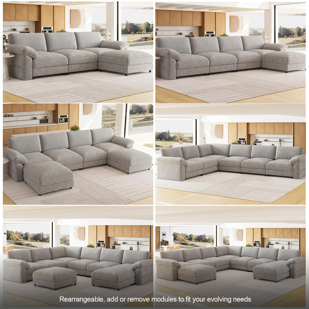 Oversized Sectional Couches, Modular 3 Seater Cloud Sofa